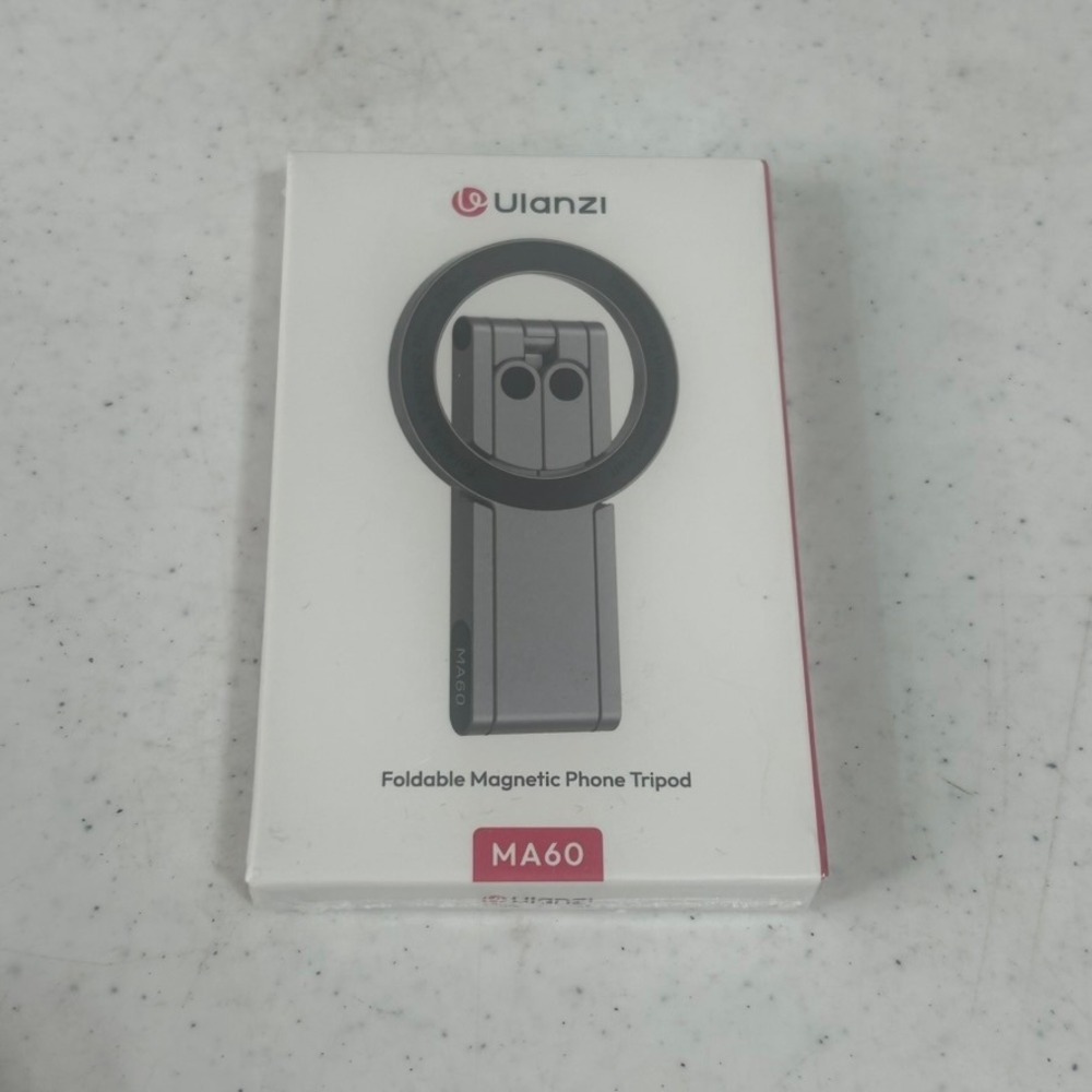 Ulanzi MA60 Foldable Magnetic Phone Tripod MagSafe Compatible Silver Vlogging
